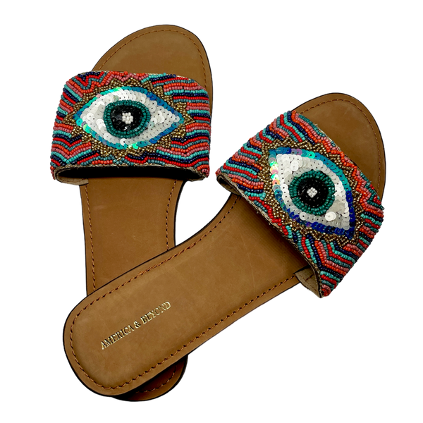 Beaded Eye Sandals