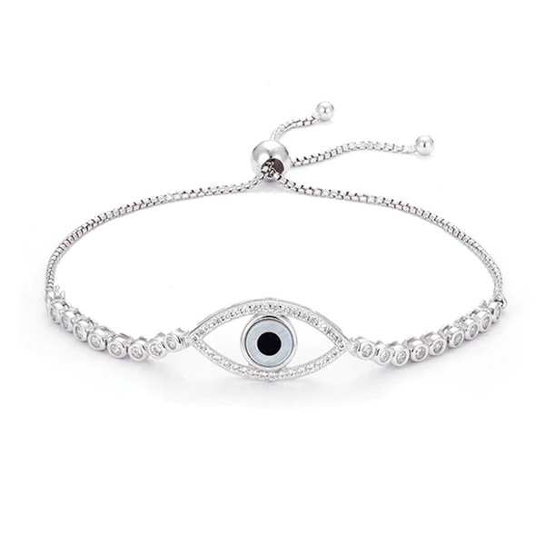 Sterling Silver Bracelet - Adjustable with Eye