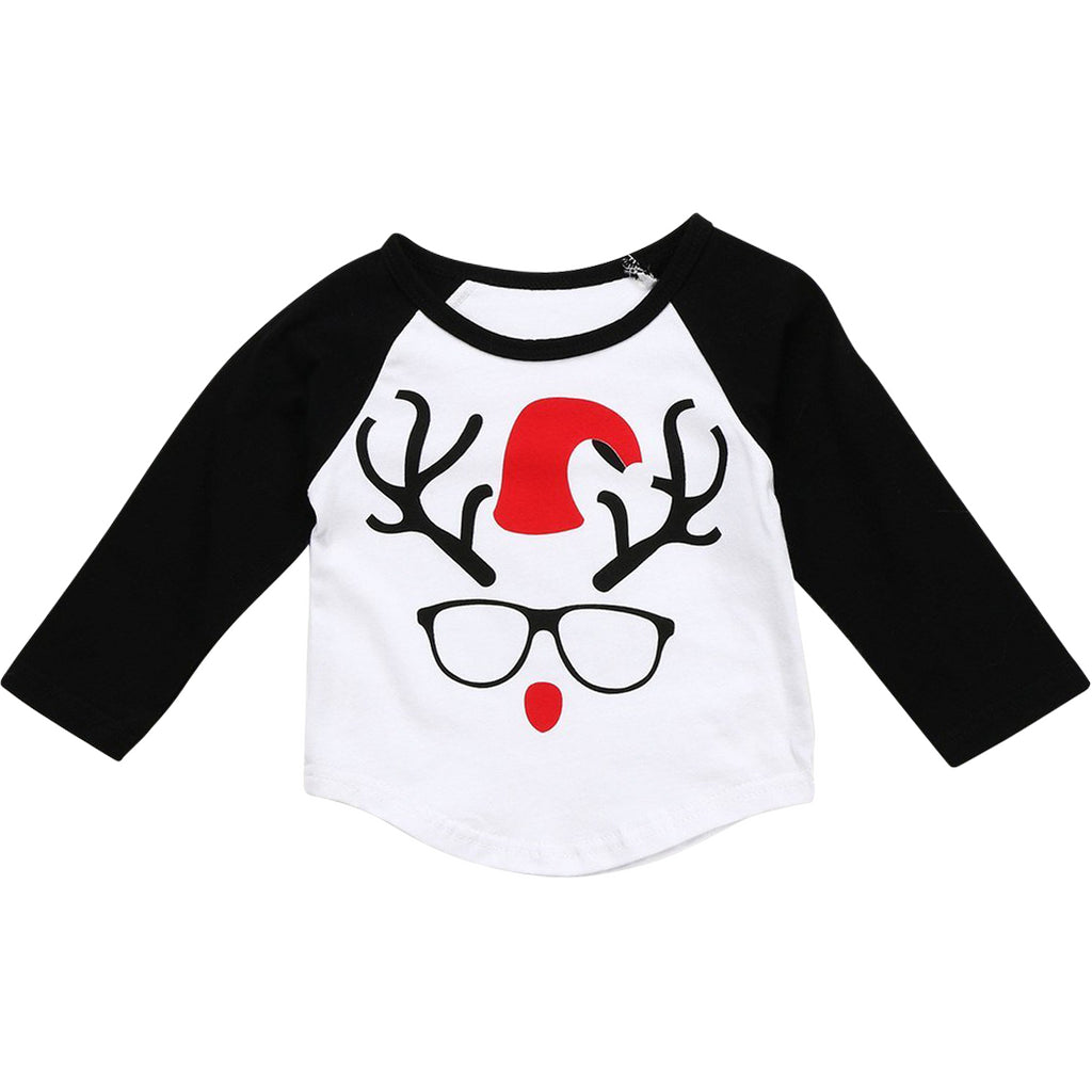 Reindeer with Glasses Tee for Babies