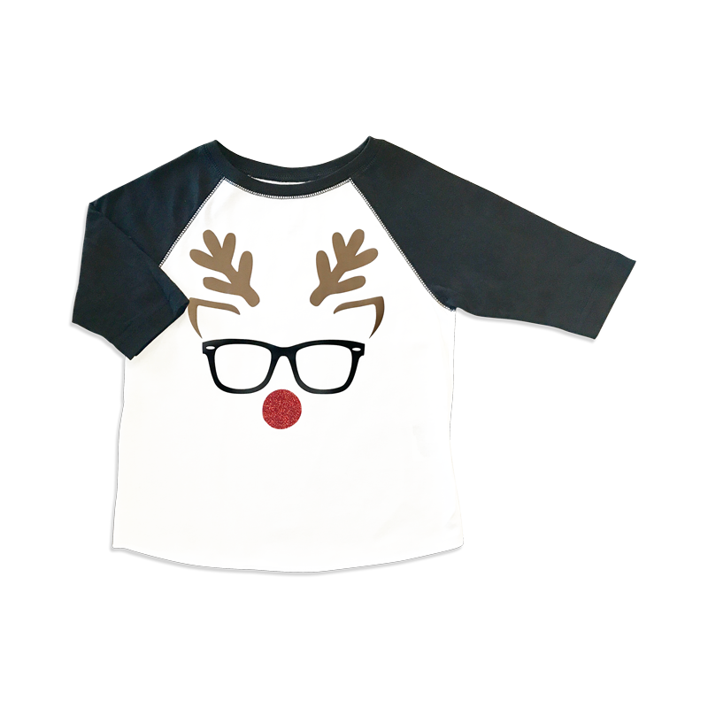 Reindeer with Glasses Tee for the Family