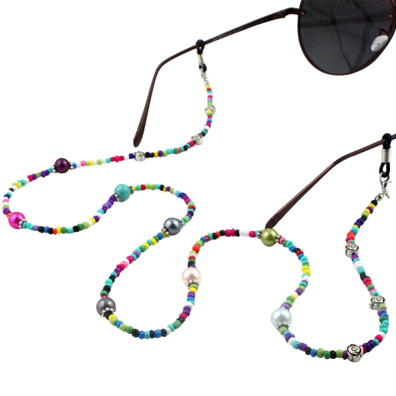 Multi-Color Beaded Eyeglasses Chain