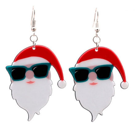 Santa with Sunglasses Earrings