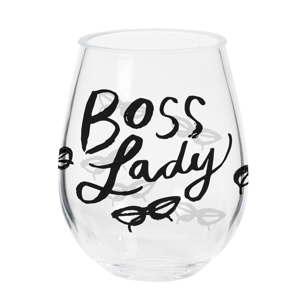 Our new stemless wine glass is the perfect gift for the female optometrist, ophthalmologist, or optician who is in charge and who loves eyewear!